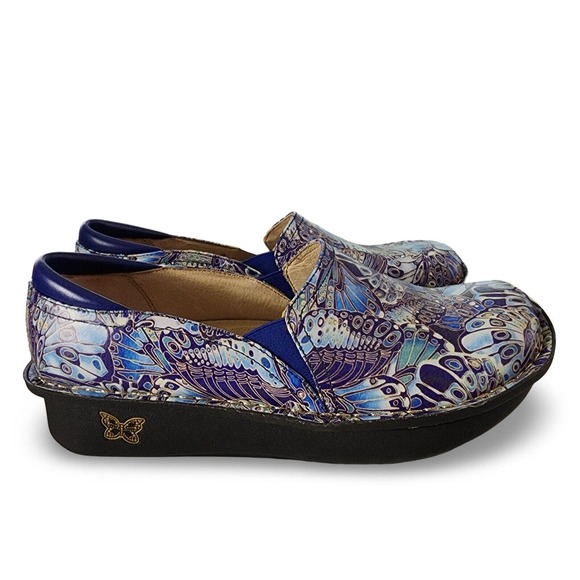 Alegria Shoes - Alegria Debra Pro Flight Clog DEB-481 Colorful Butterfly Print Leather SZ 39/9